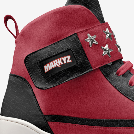 Markyz High Top Luxury Italian Red Suede Mens Shoes by Xander Harte