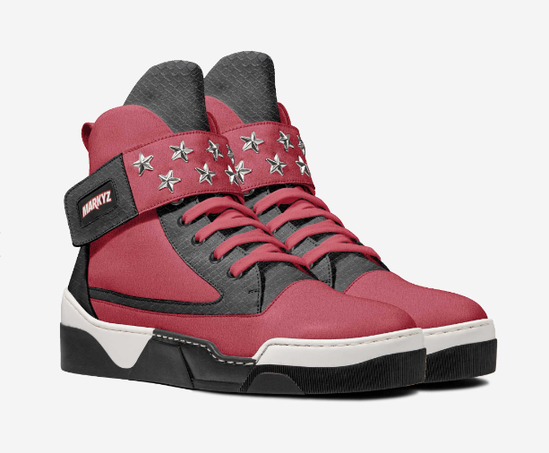 Markyz High Top Luxury Italian Red Suede Mens Shoes by Xander Harte