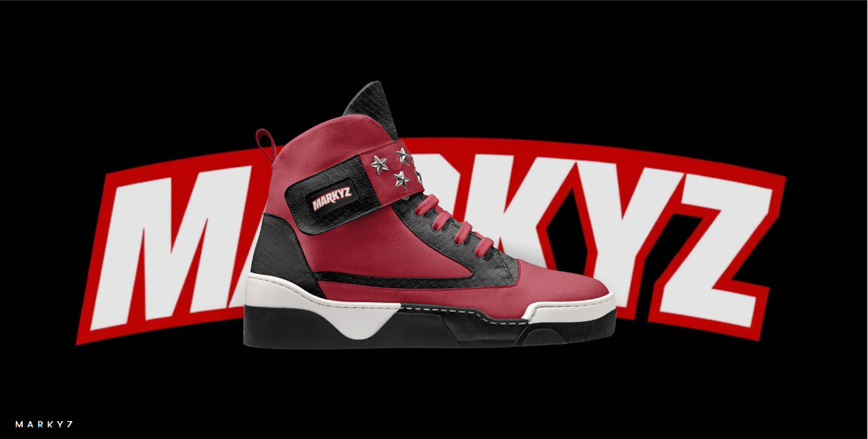 Markyz High Top Luxury Italian Red Suede Mens Shoes by Xander Harte